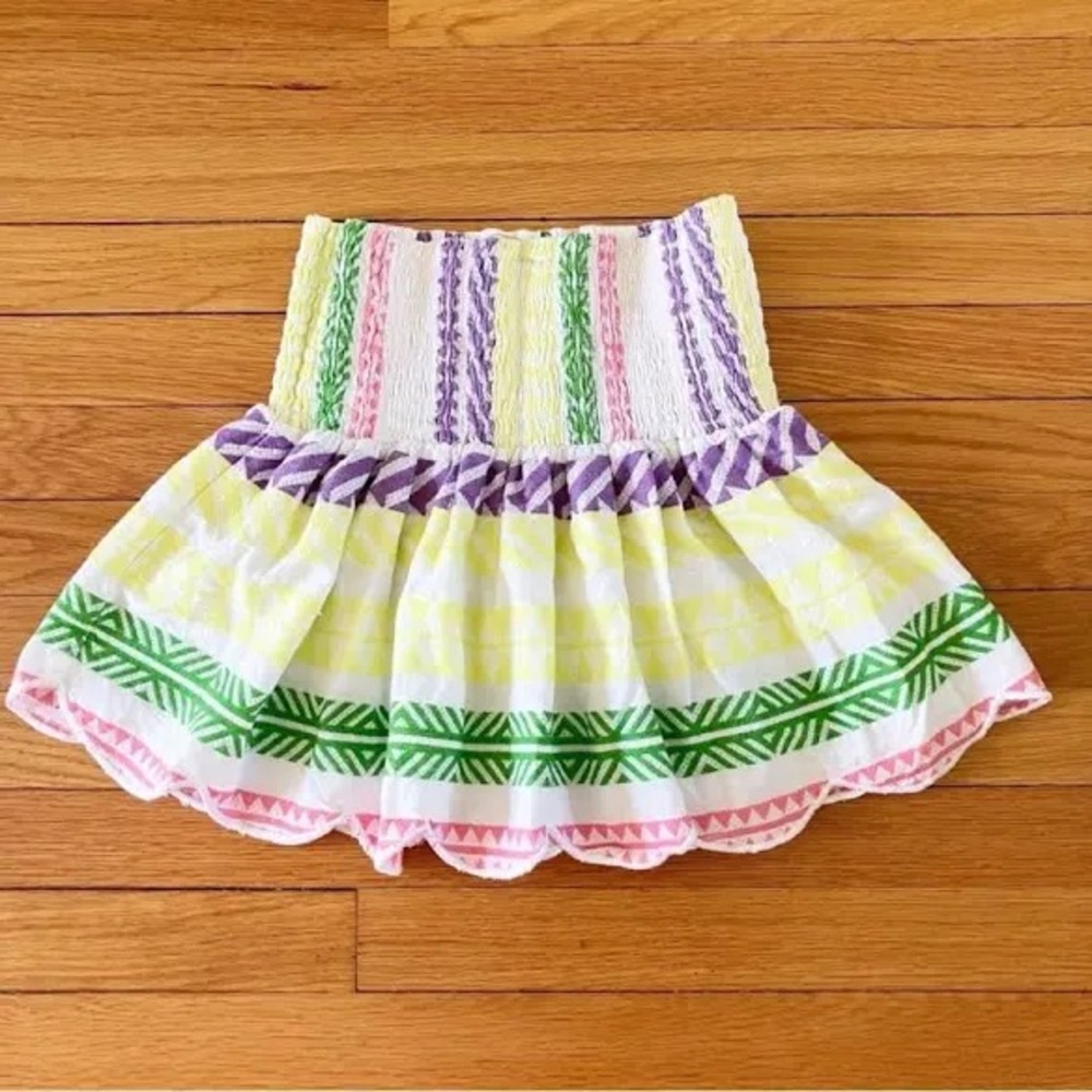 Muche et Muchette Anthropologie Colorful Kiara Print Mini Skirt